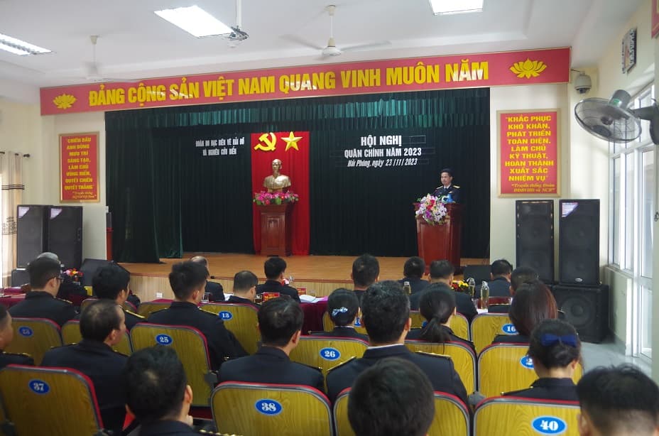 Đoàn Đo đạc biên vẽ hải đồ và nghiên cứu biển: Hội nghị Quân chính năm 2023