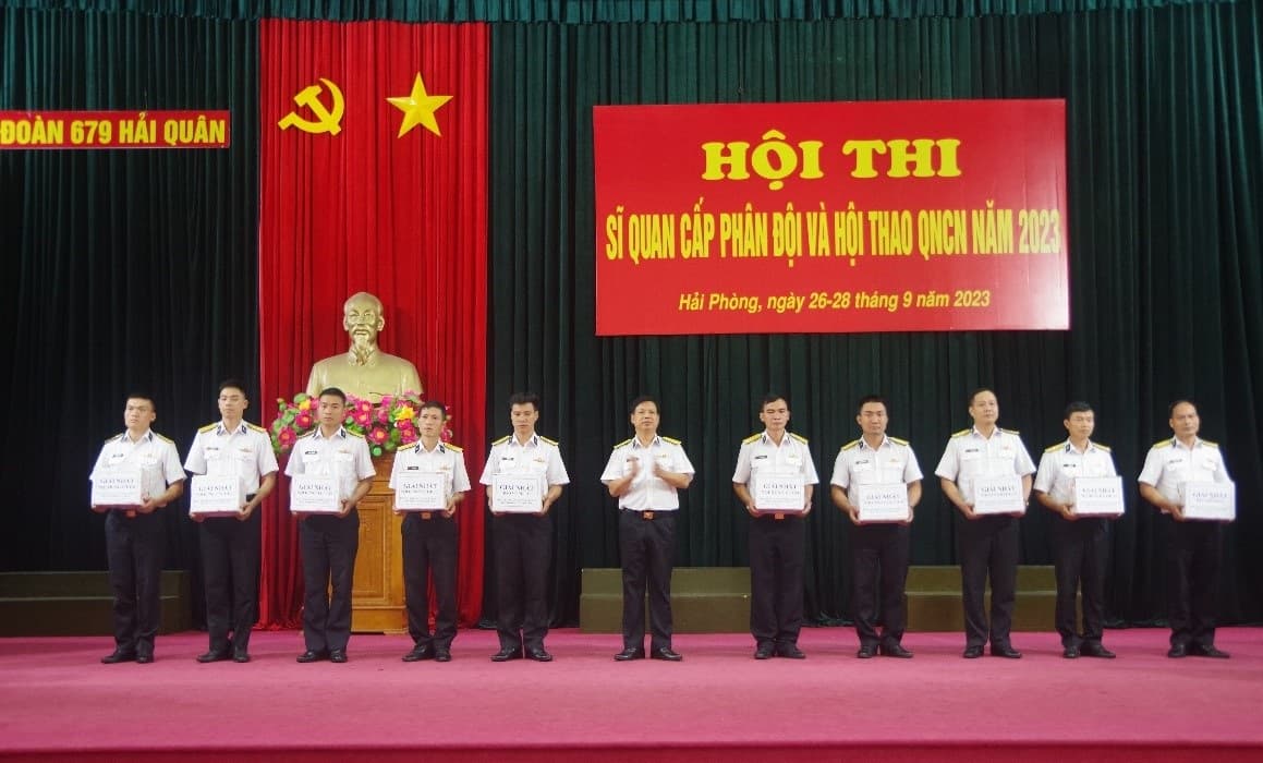 Lữ đoàn 679: Hội thi sĩ quan cấp phân đội và hội thao QNCN năm 2023