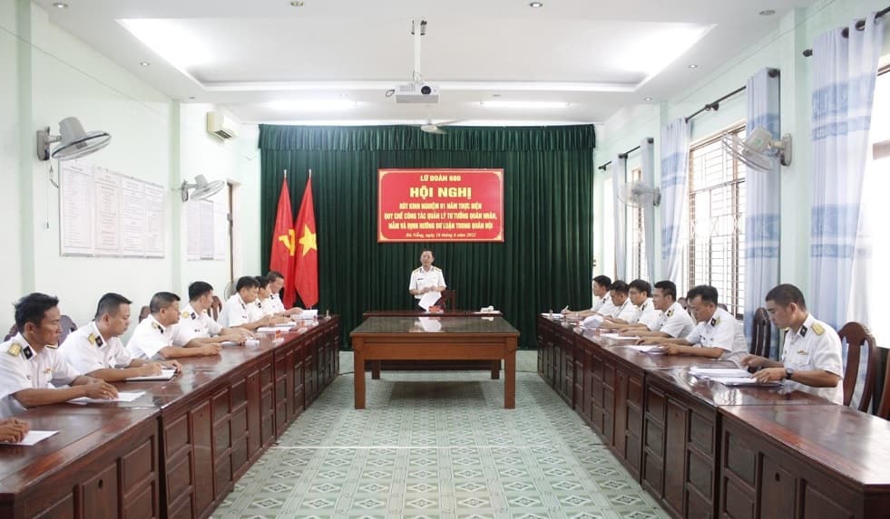 Lữ đoàn 680: Hội nghị rút kinh nghiệm 1 năm thực hiện Quy chế về công tác quản lý tư tưởng quân nhân