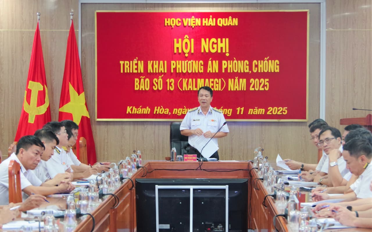 Học viện Hải quân triển khai phương án phòng chống bão số 13
