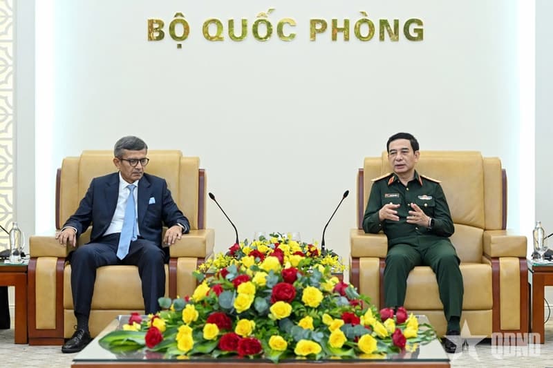 Đại tướng Phan Văn Giang tiếp Thư ký Quốc phòng Ấn Độ
