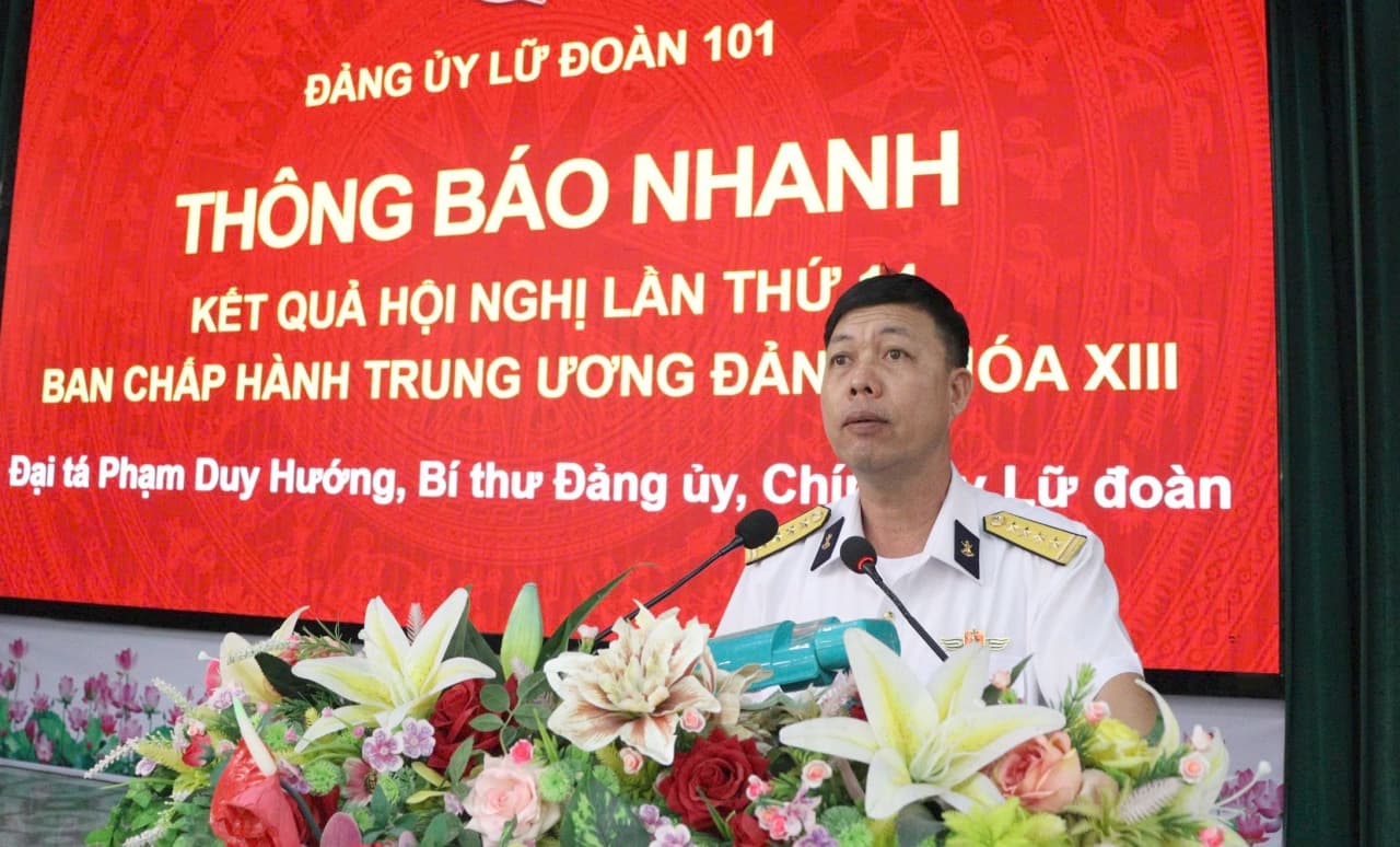 Đảng uỷ Lữ đoàn 101 thông báo nhanh kết quả Hội nghị Trung ương 14