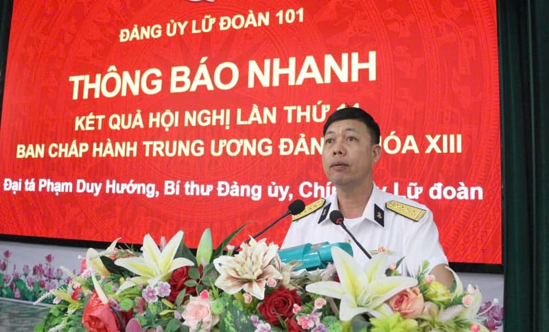 Đảng uỷ Lữ đoàn 101 thông báo nhanh kết quả Hội nghị Trung ương 14