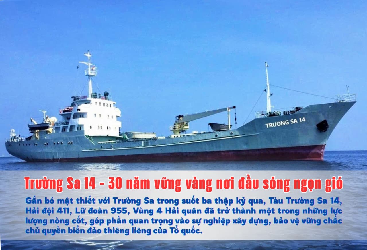 Tàu Trường Sa 14 - Ba mươi năm vững vàng nơi đầu sóng ngọn gió