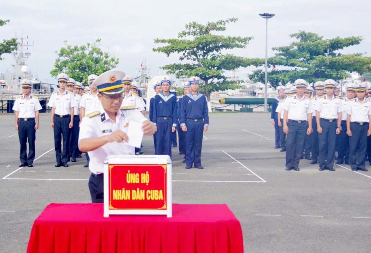 Lữ đoàn 172 phát động ủng hộ nhân dân Cuba