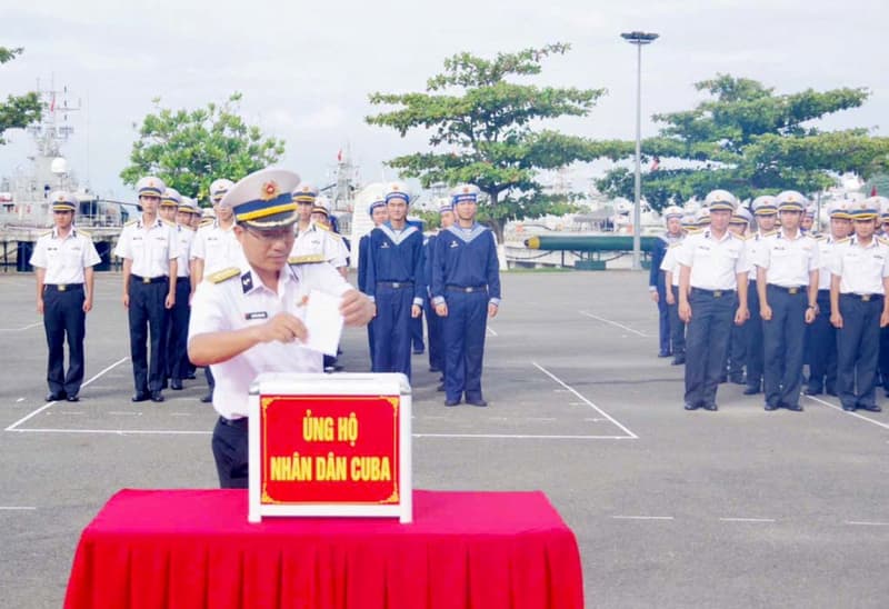 Lữ đoàn 172 phát động ủng hộ nhân dân Cuba