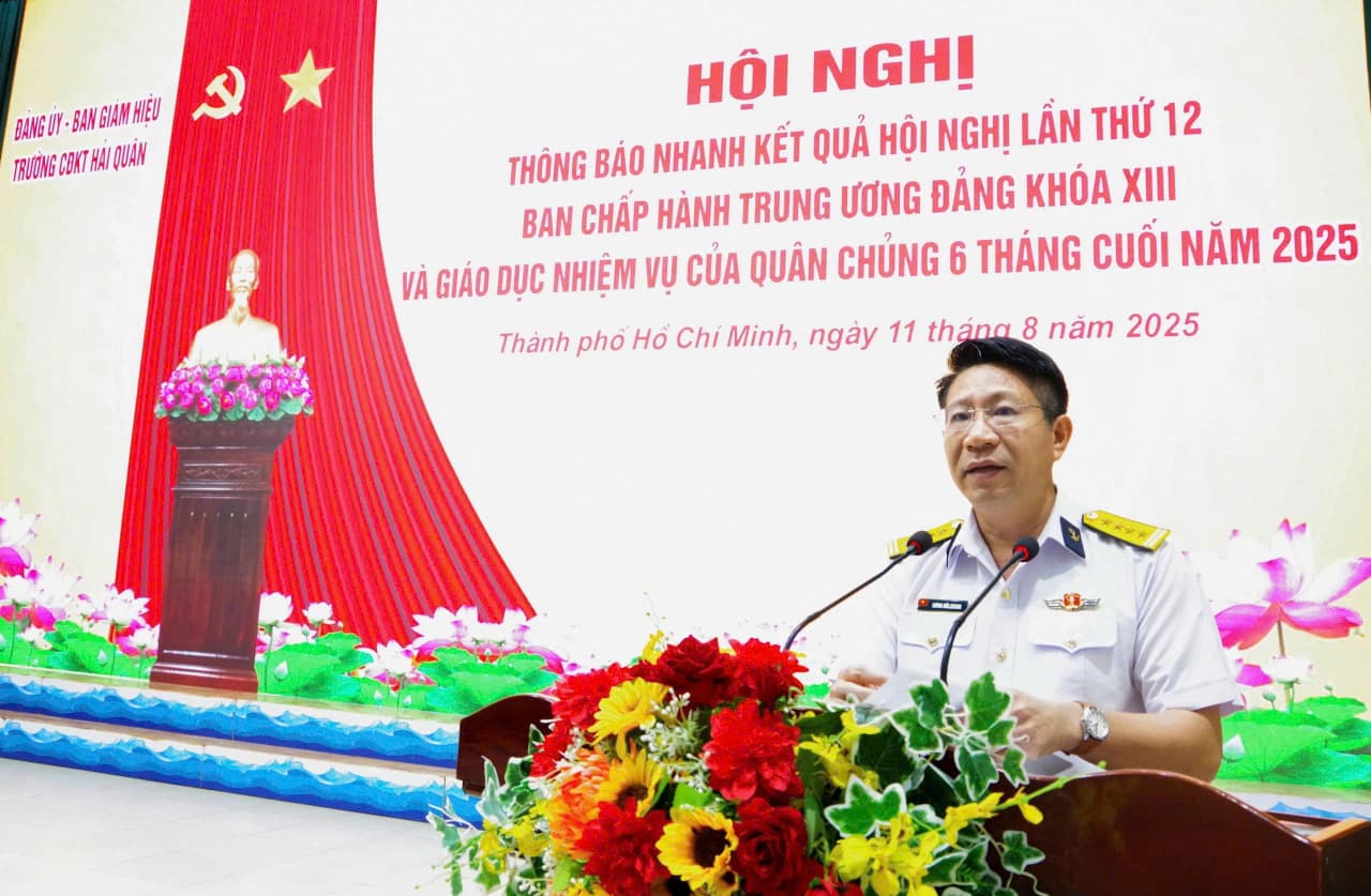 Trường Cao đẳng Kỹ thuật Hải quân: Thông báo kết quả Hội nghị lần thứ 12 Ban Chấp hành Trung ương Đảng khoá XIII