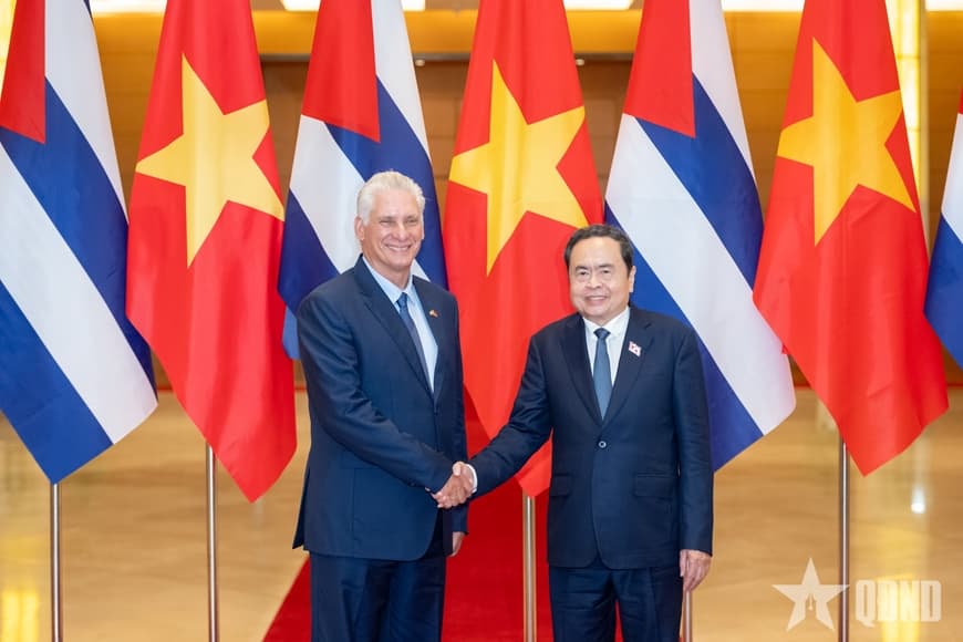 Chủ tịch Quốc hội Trần Thanh Mẫn hội kiến Bí thư Thứ nhất, Chủ tịch nước Cộng hòa Cuba Miguel Díaz-Canel Bermúdez