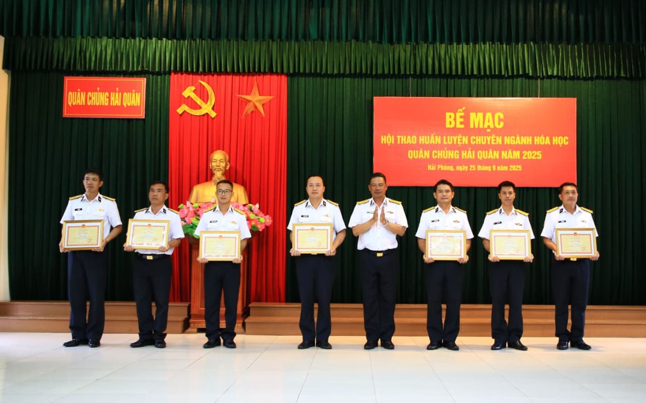 Hội thao huấn luyện chuyên ngành hóa học Hải quân: Chuẩn hóa và nâng cao năng lực cho lực lượng phòng hóa