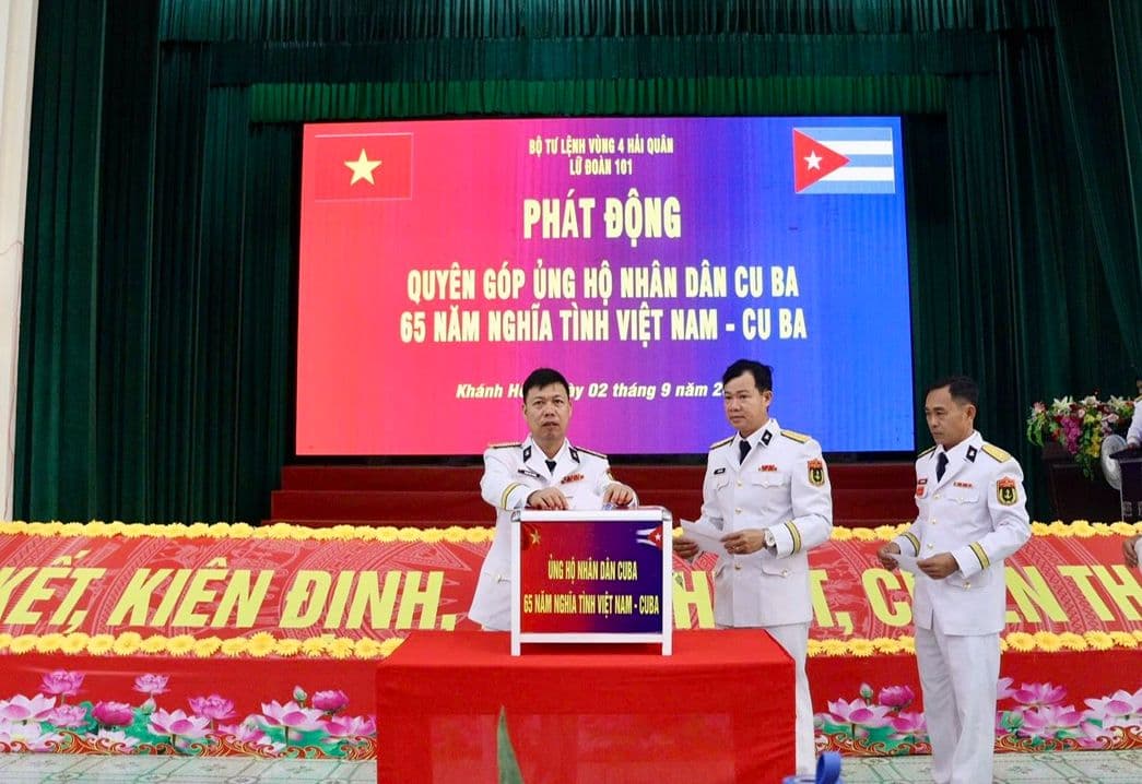 Lữ đoàn 101 phát động quyên góp ủng hộ nhân dân Cuba