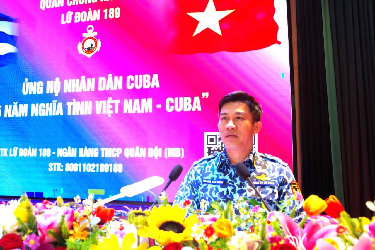 Lữ đoàn 189 phát động quyên góp,  ủng hộ nhân dân Cuba