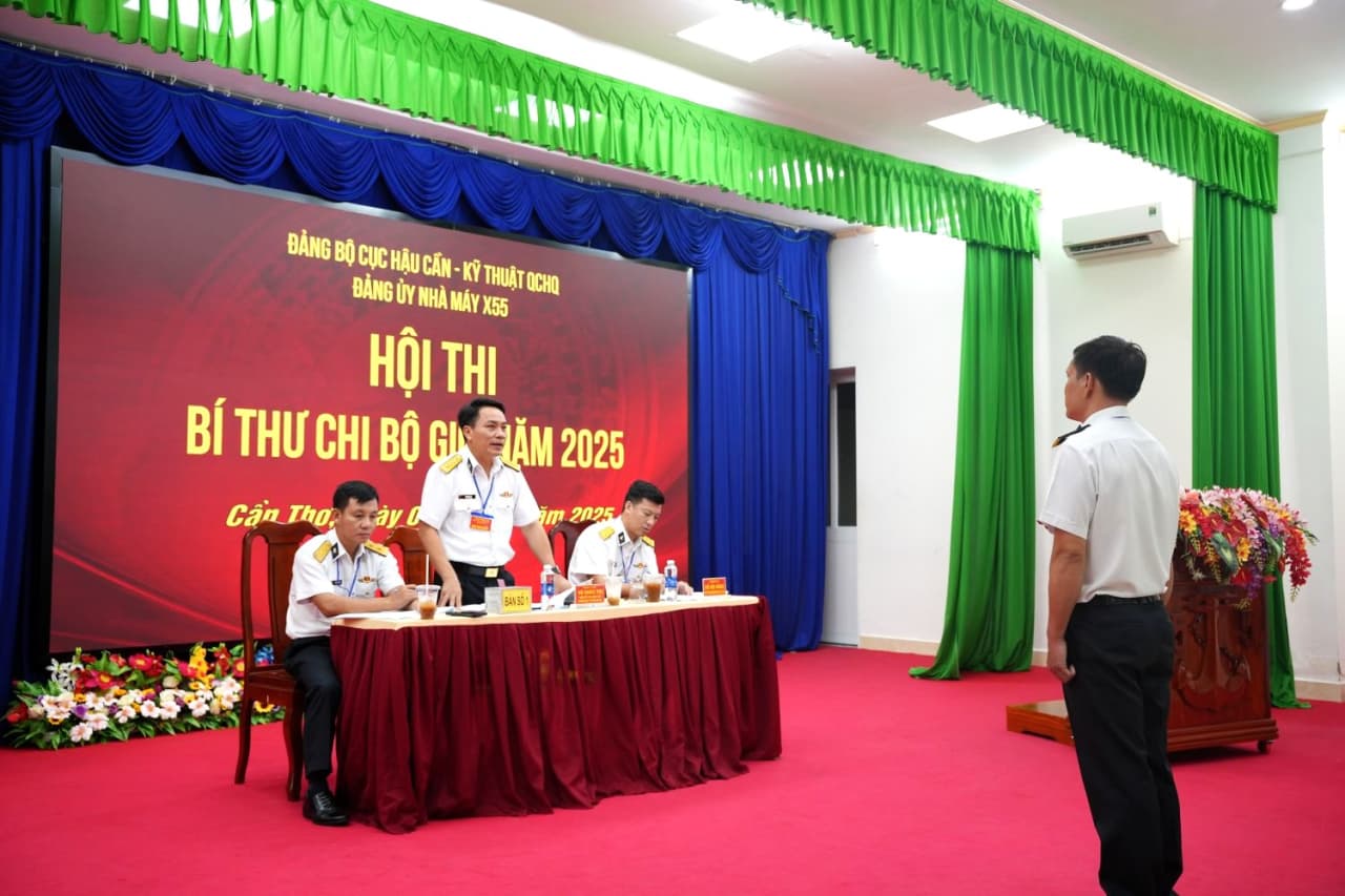 Nhà máy X55: Hội thi bí thư chi bộ giỏi năm 2025