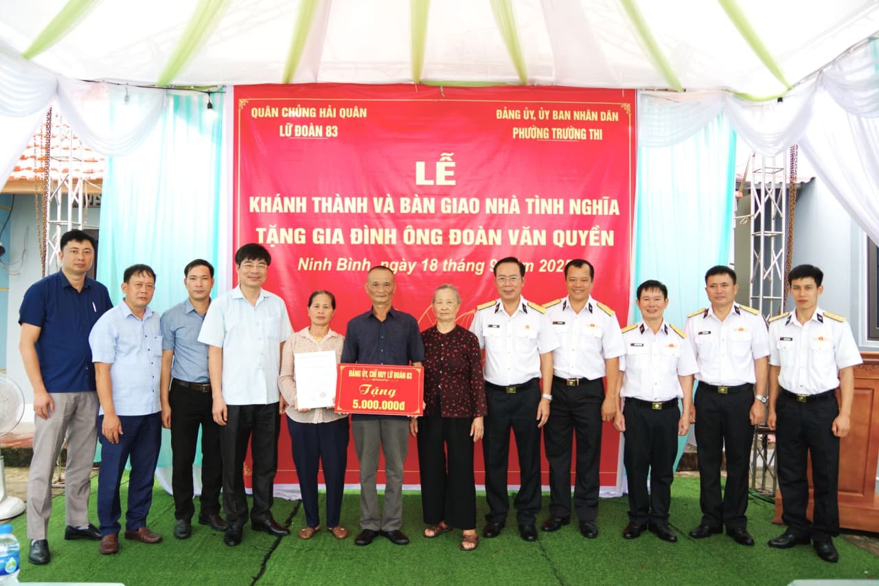 Lữ đoàn Công binh 83 Hải quân khánh thành và bàn giao nhà tình nghĩa năm 2025
