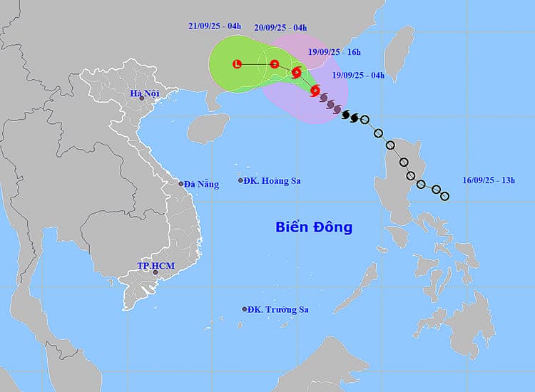 Bão số 8 di chuyển vào đất liền Quảng Đông (Trung Quốc)