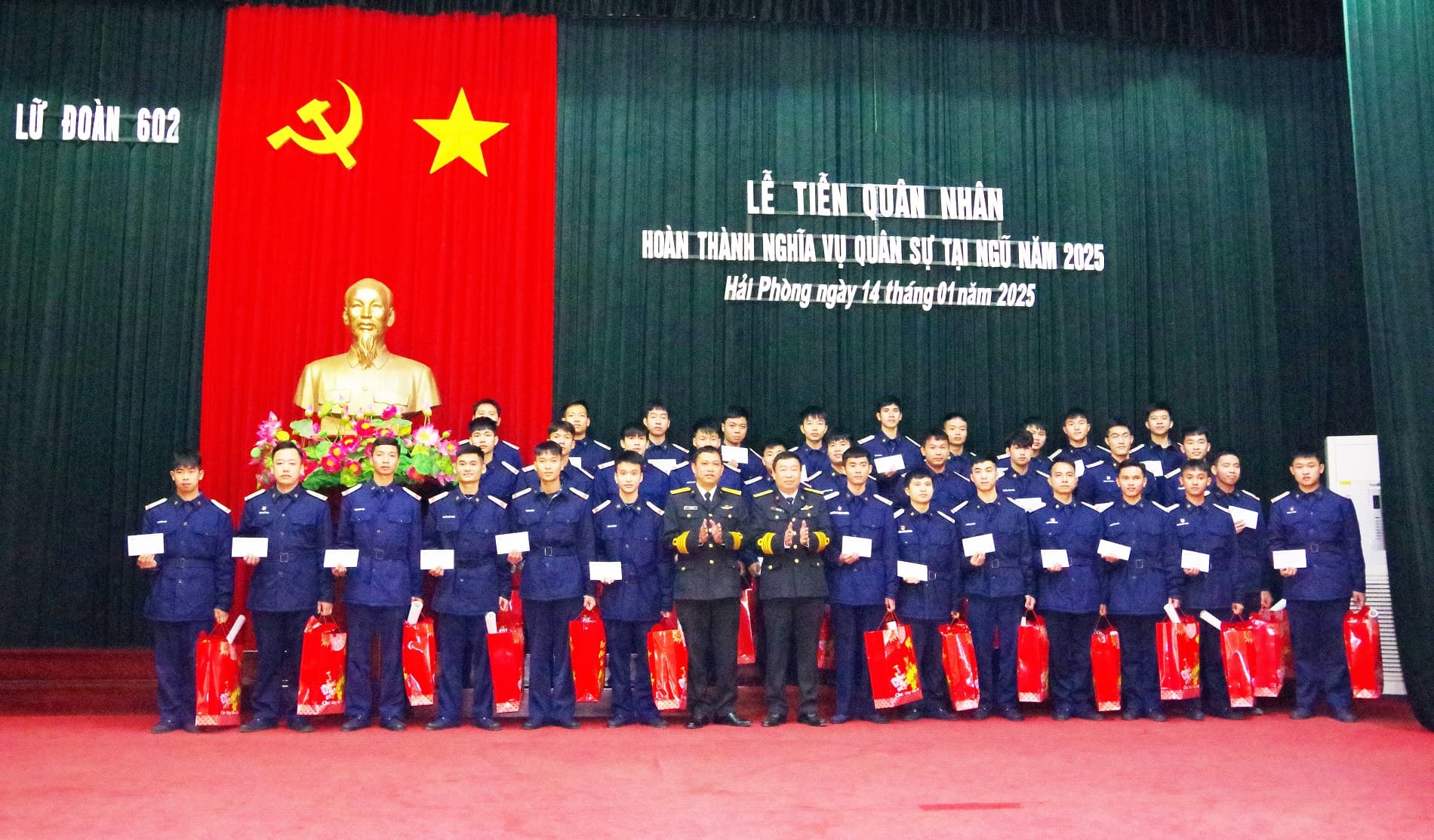 Lữ đoàn 602: Lễ tiễn quân nhân hoàn thành nghĩa vụ quân sự tại ngũ năm 2025