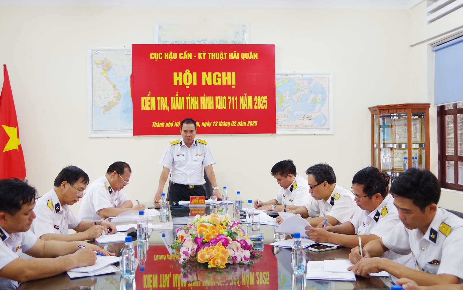 Cục Hậu cần - Kỹ thuật Hải quân kiểm tra, nắm tình hình tại Kho 711