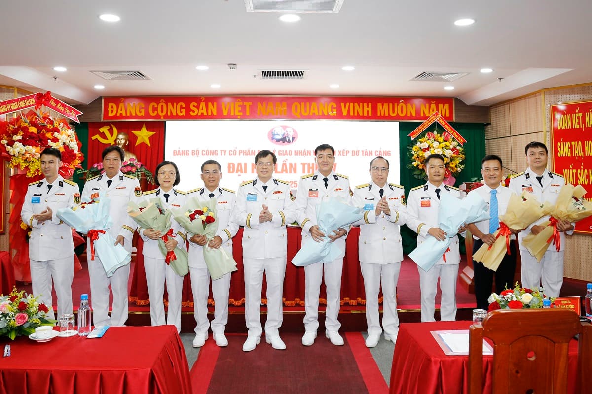 Đại hội Đảng bộ Công ty CP Đại lý giao nhận vận tải xếp dỡ Tân cảng, nhiệm kỳ 2025 - 2030