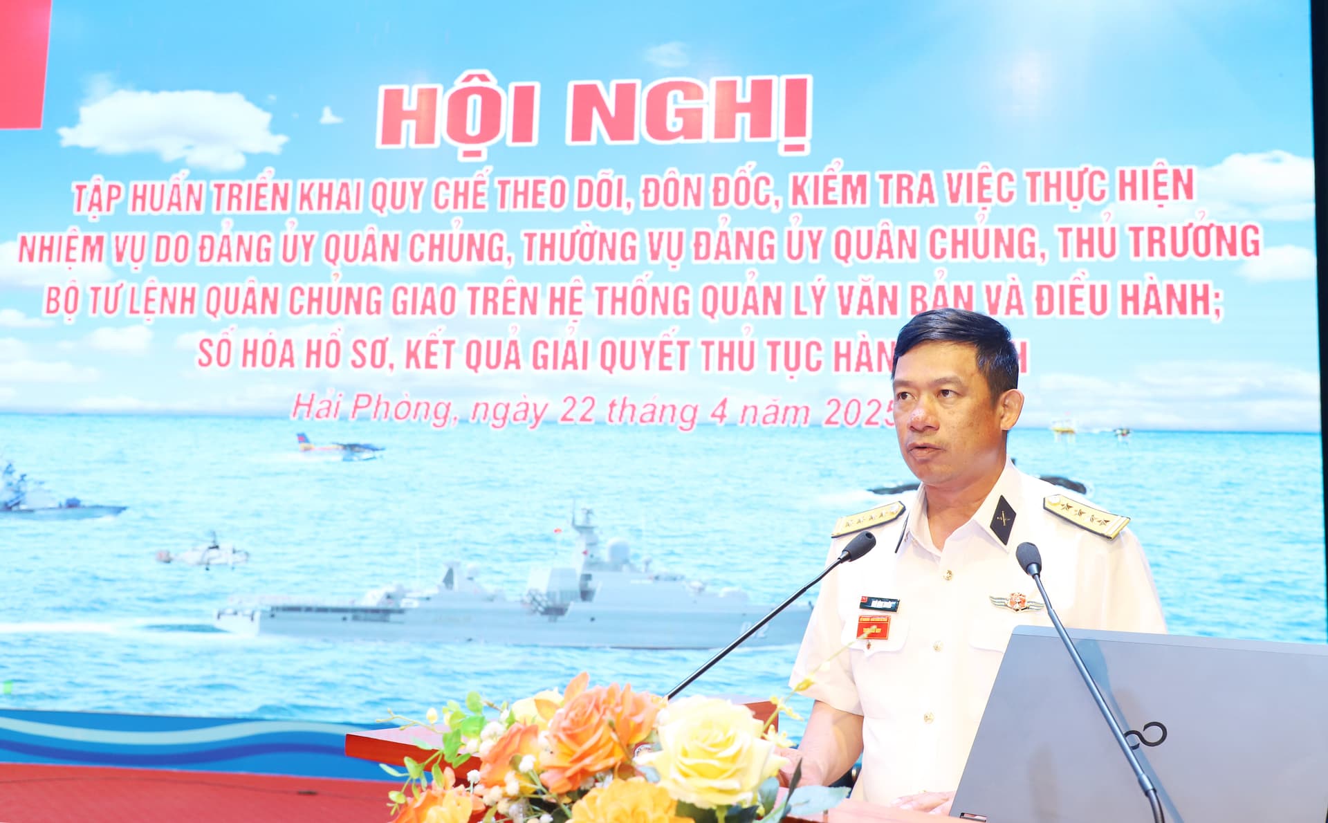 Quân chủng Hải quân tập huấn triển khai Quy chế theo dõi, kiểm tra, quản lý văn bản, số hóa