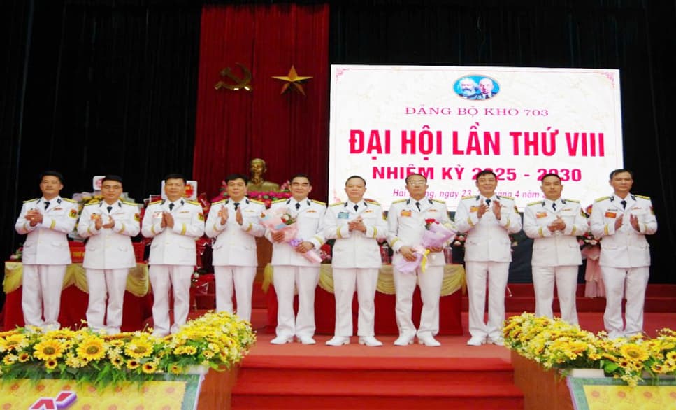 Đảng bộ Kho 703 tổ chức thành công Đại hội lần thứ VIII, nhiệm kỳ 2025-2030