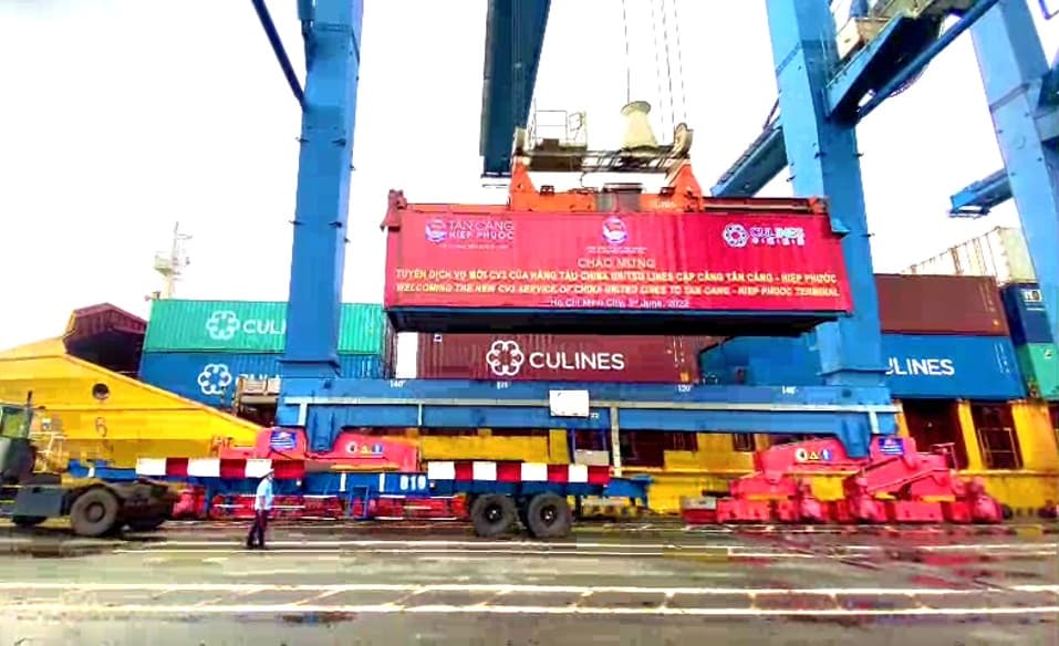 Cảng Tân cảng Hiệp Phước đón tuyến dịch vụ độc lập đầu tiên của  hãng tàu CULines
