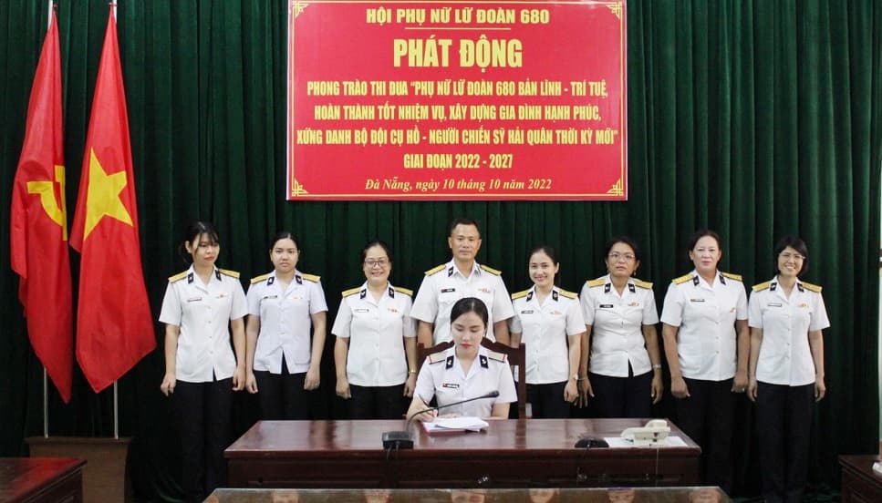 Hội phụ nữ cơ sở Lữ đoàn 680 phát động phong trào thi đua giai đoạn 2022-2027