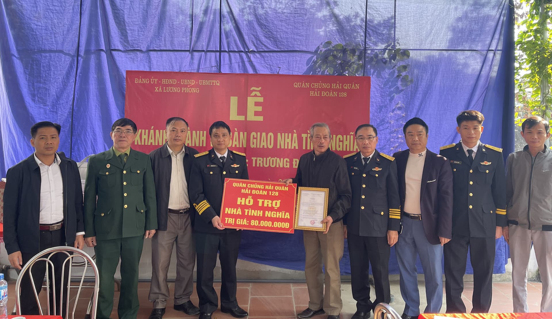 Hải đoàn 128 khánh thành, bàn giao nhà tình nghĩa tại Bắc Giang