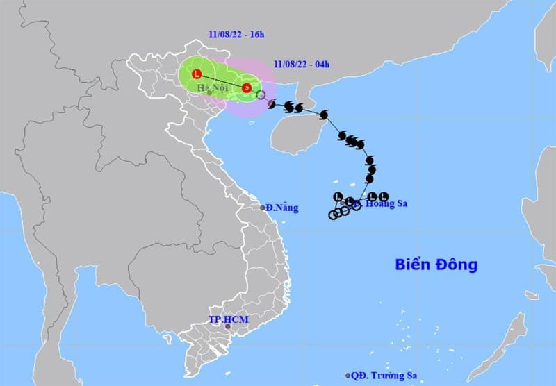 Bão số 2 suy yếu thành áp thấp nhiệt đới