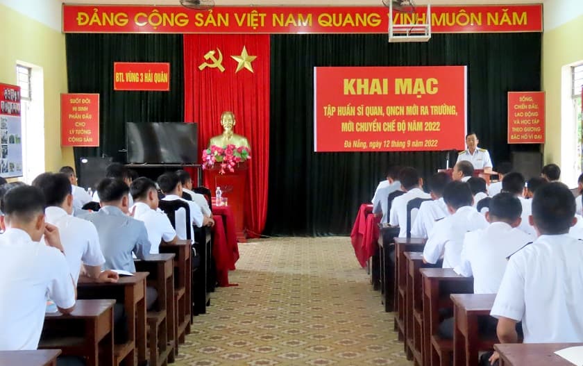 Vùng 3 tập huấn cho sĩ quan, quân nhân chuyên nghiệp mới ra trường, chuyển chế độ năm 2022