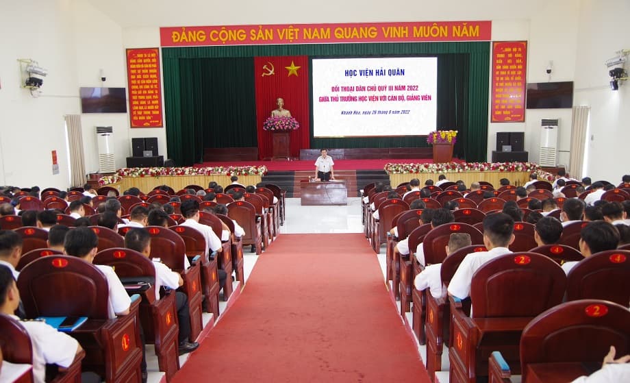 Học viện Hải quân: Đối thoại dân chủ Quý III năm 2022