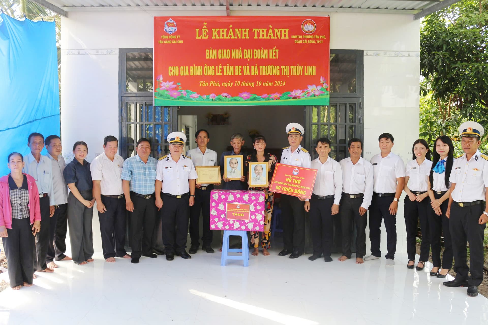 Tân cảng Sài Gòn khánh thành, bàn giao nhà đại đoàn kết tại TP. Cần Thơ