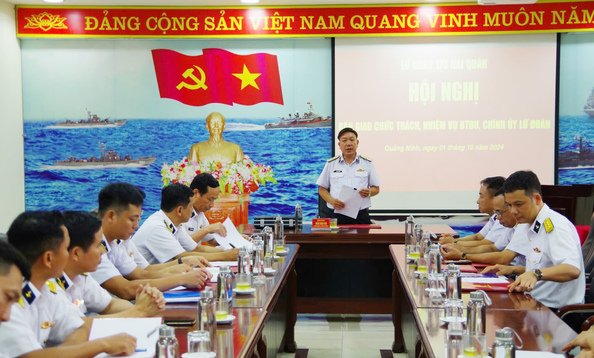 Hội nghị bàn giao chức trách, nhiệm vụ Bí thư Đảng ủy, Chính ủy Lữ đoàn 170