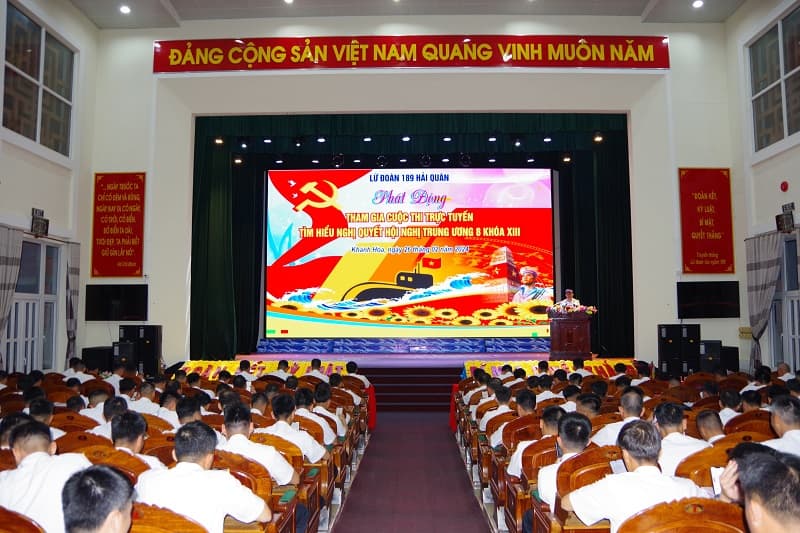 Lữ đoàn 189 tham gia cuộc thi trực tuyến tìm hiểu Nghị quyết Hội nghị Trung ương 8, Khóa XIII