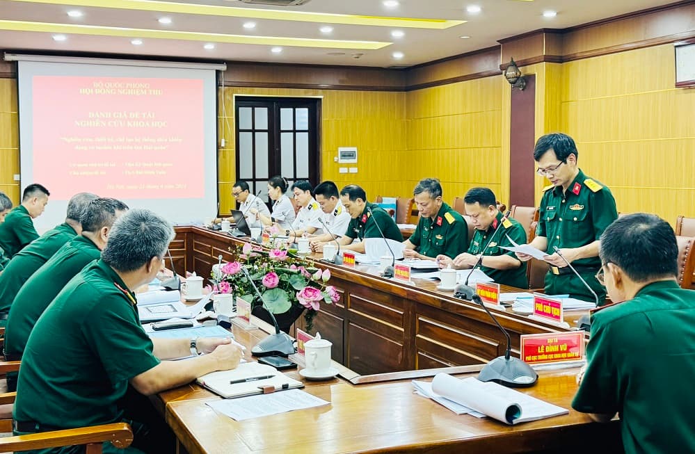 Nghiệm thu đề tài khoa học cấp Bộ Quốc phòng