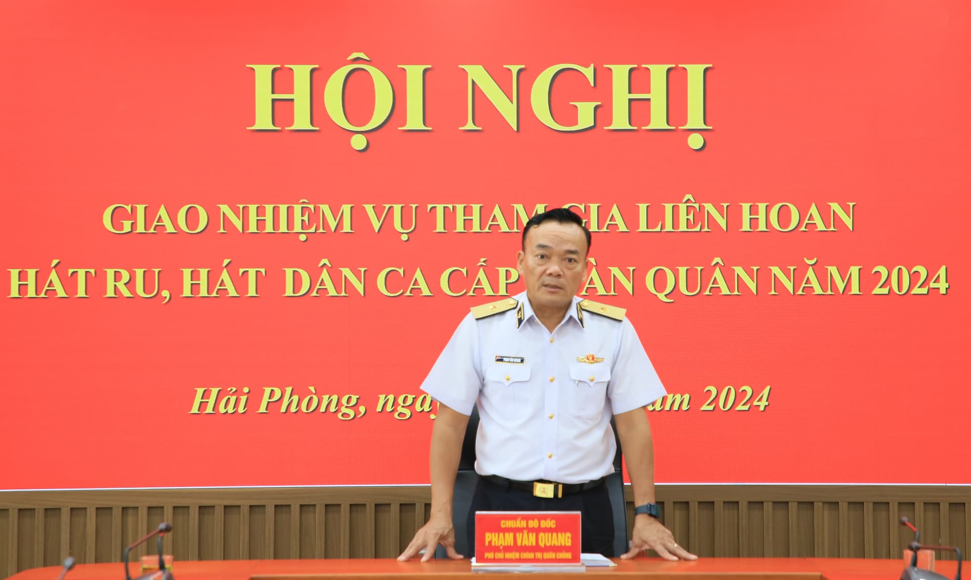 Giao nhiệm vụ cho đội tuyển tham gia liên hoan hát ru, hát dân ca cấp toàn quân năm 2024