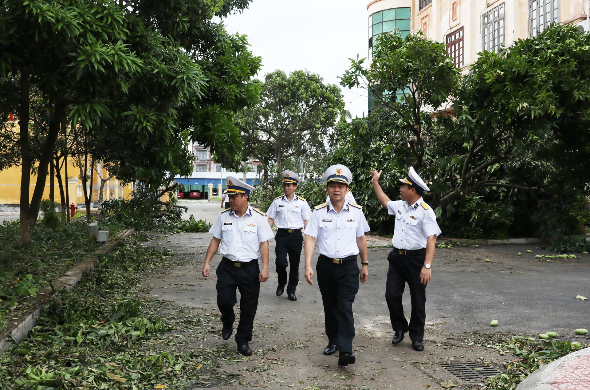 Quân chủng Hải quân kiểm tra, nắm tình hình sau bão ở một số đơn vị khu vực Hải Phòng, Quảng Ninh
