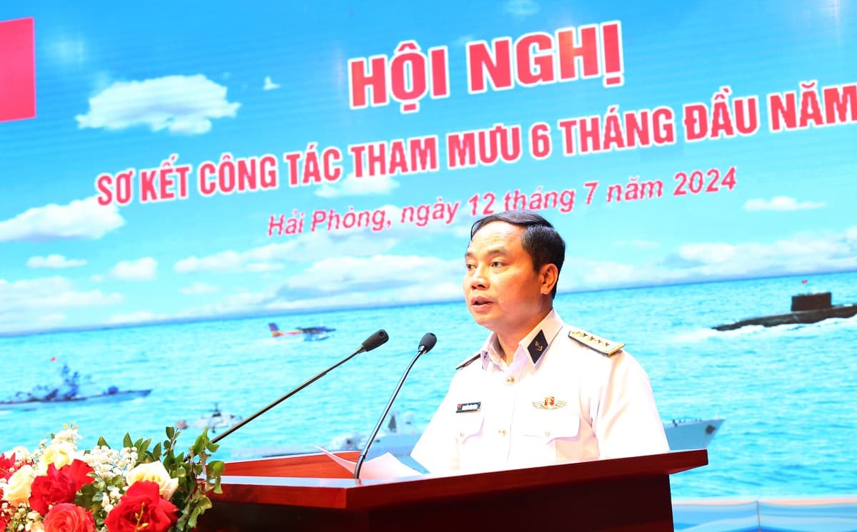 Quân chủng Hải quân sơ kết công tác tham mưu 6 tháng đầu năm 2024