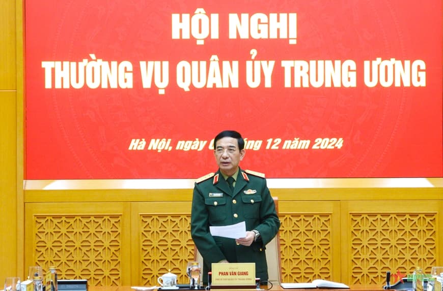 Đại tướng Phan Văn Giang chủ trì Hội nghị Thường vụ Quân ủy Trung ương phiên họp lần thứ 12