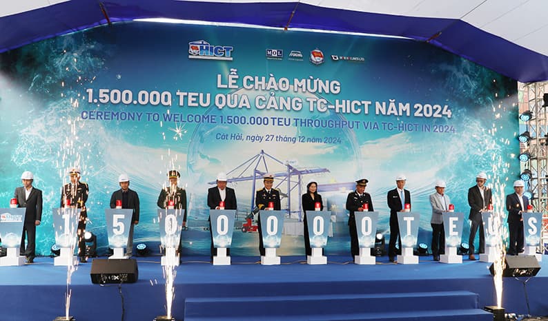 Cảng Container Quốc tế Tân cảng Hải Phòng đón TEUS thứ 1,5 triệu thông qua cảng