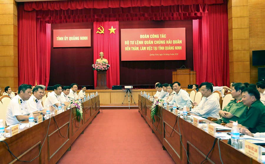 Đoàn công tác Bộ Tư lệnh Hải quân thăm và làm việc với tỉnh Quảng Ninh