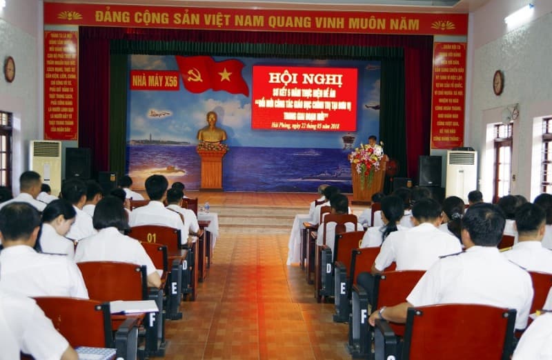 Nhà máy X56, Cục Kỹ thuật Hải quân: Kết quả giáo dục chính trị hàng năm trên 85% khá, giỏi