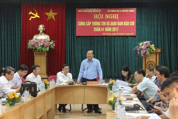 Thành phố Hải Phòng: Cung cấp thông tin và giao ban báo chí tuần 41