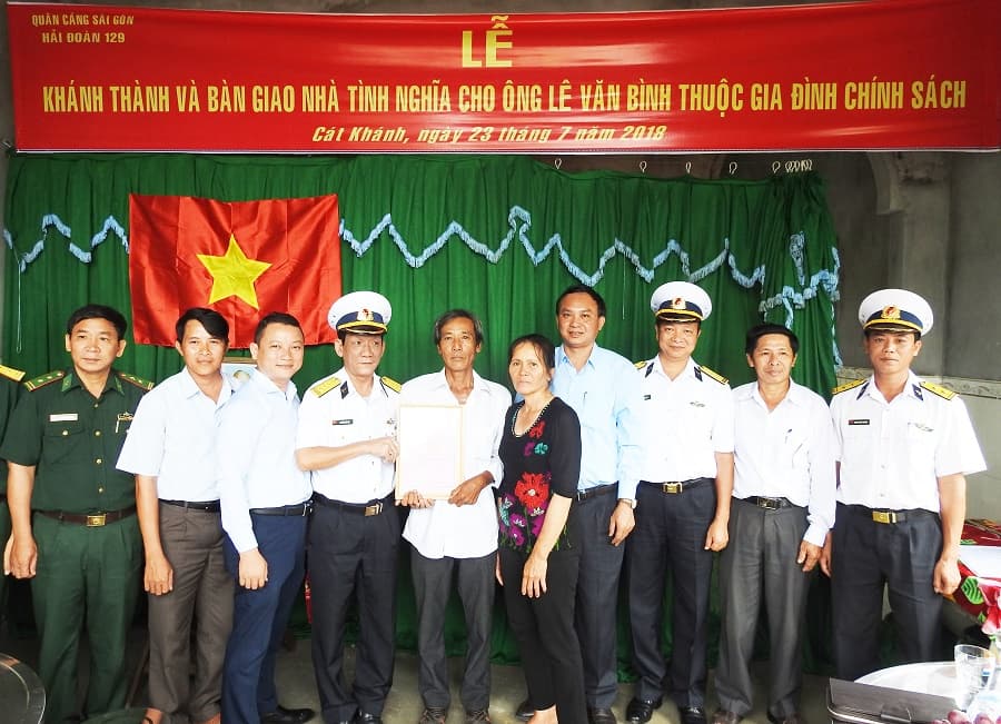 Hải đoàn 129 khánh thành và trao nhà tình nghĩa tại Bình Định