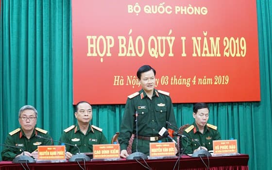 Bộ Quốc phòng tổ chức họp báo quý I năm 2019