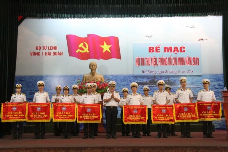 Vùng 1 Hải quân: Bế mạc Hội thi thư viện, phòng Hồ Chí Minh năm 2018