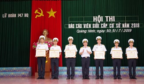 Lữ đoàn 147 Hải quân: 24 thí sinh tham gia Hội thi Báo cáo viên giỏi năm 2019