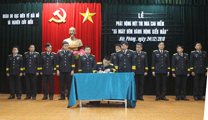 Đoàn Đo đạc biên vẽ hải đồ và nghiên cứu biển phát động thi đua cao điểm “55 ngày đêm hành động kiểu mẫu”