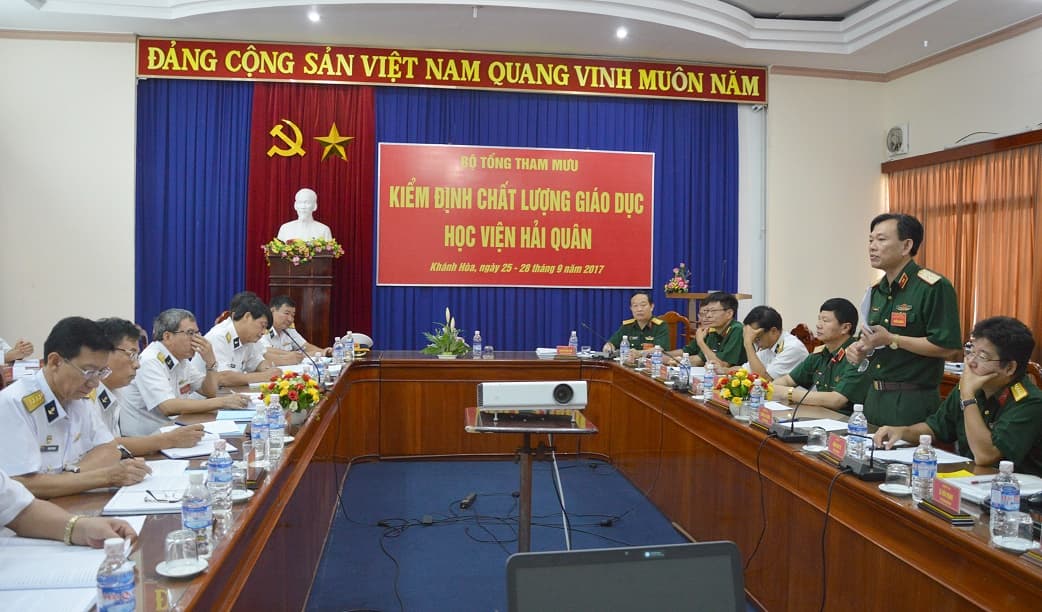 Đoàn công tác Cục Nhà trường: Kiểm định chất lượng giáo dục - đào tạo tại Học viện Hải quân