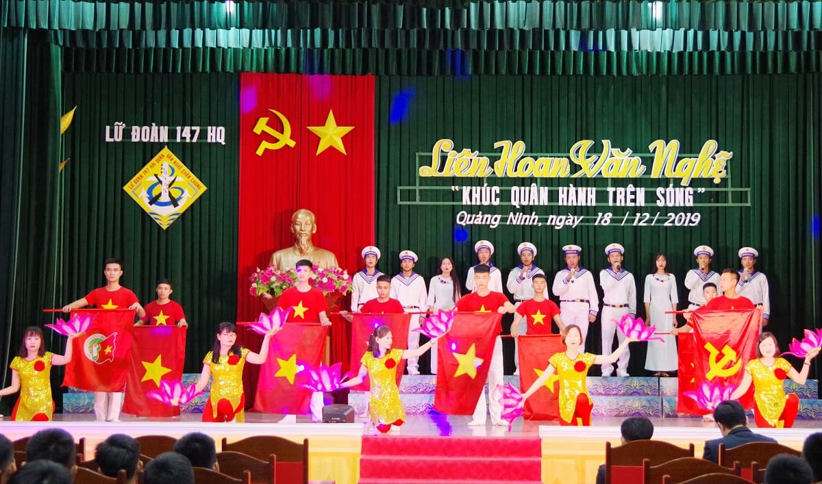 Lữ đoàn 147: Liên hoan văn nghệ “Khúc quân hành trên sóng”