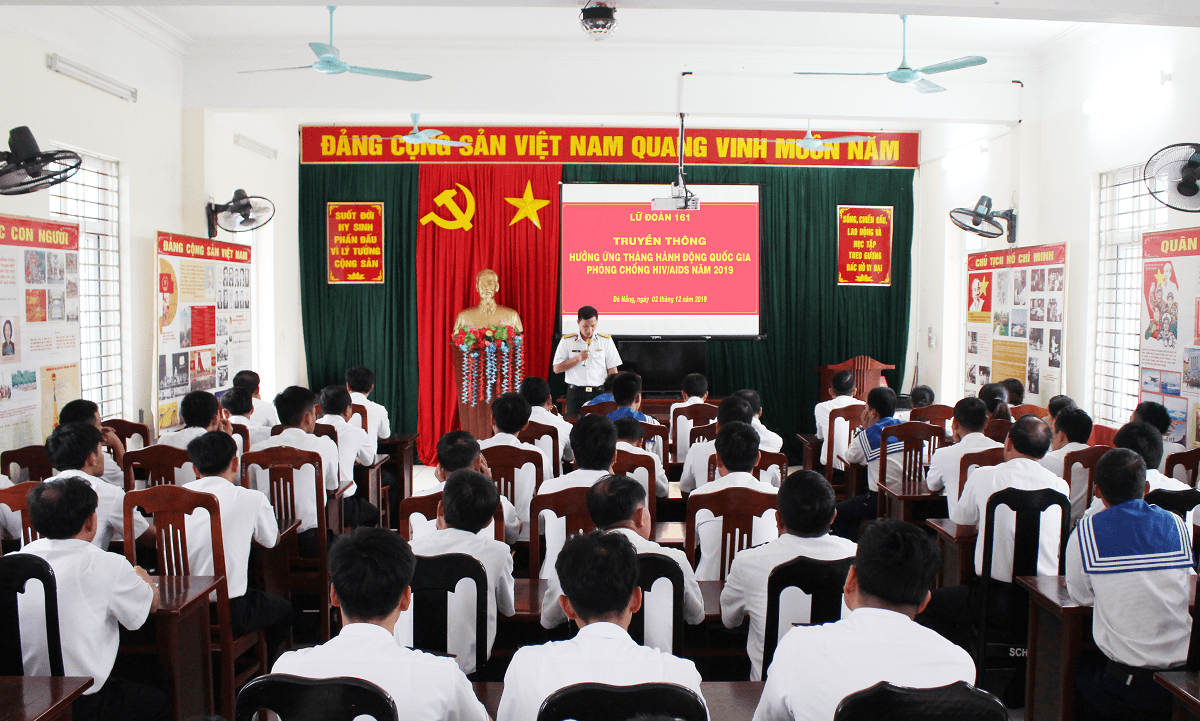 Lữ đoàn 161 Hải quân: 250 cán bộ, chiến sĩ được truyền thông phòng chống HIV/AIDS