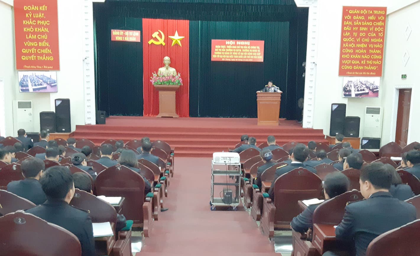 Vùng 1 Hải quân: Quán triệt, triển khai Chỉ thị của Bộ Chính trị và Thường vụ Quân ủy Trung ương về đại hội đảng các cấp